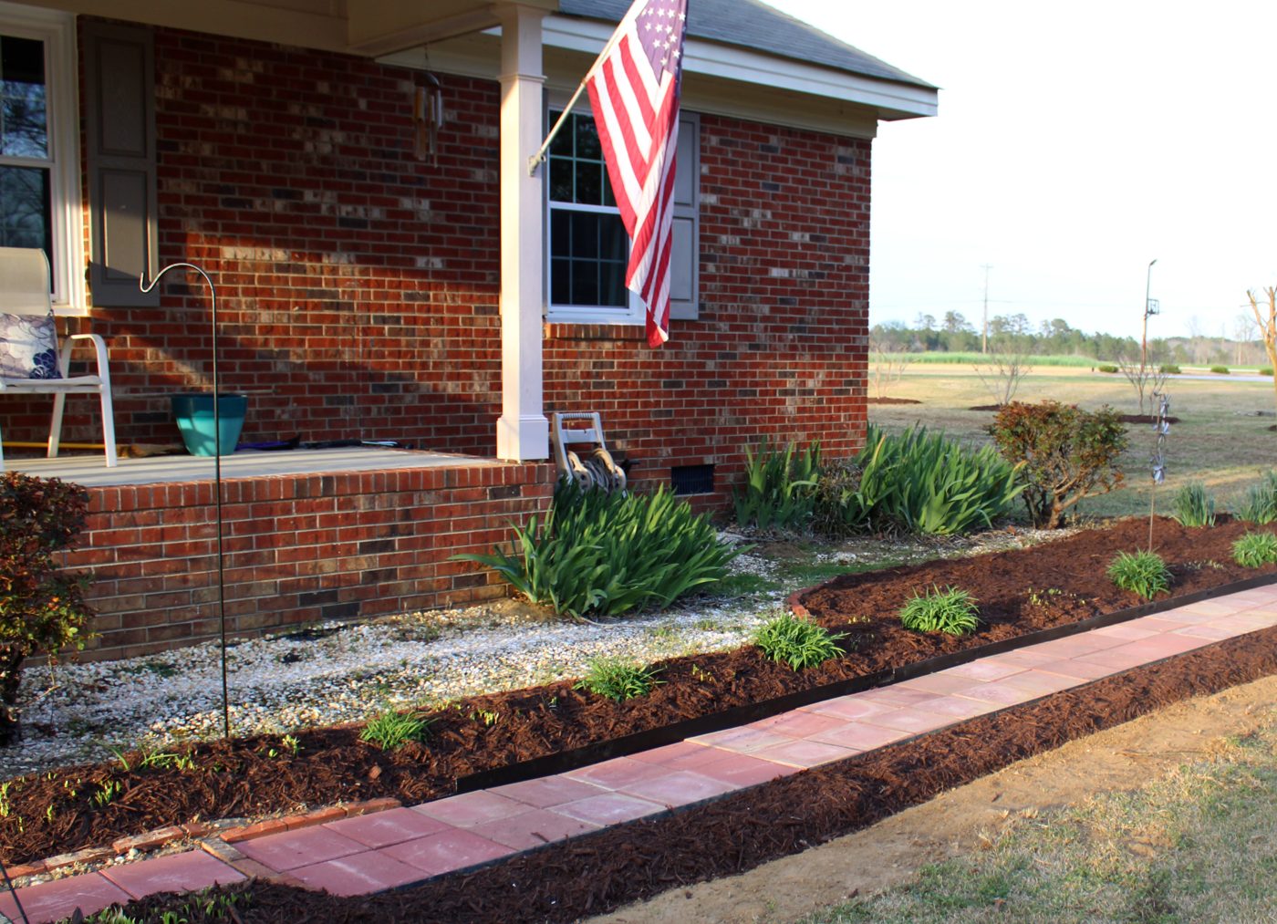 Edging a new garden bed